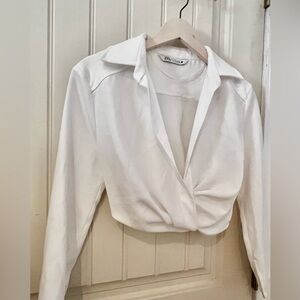 Zara Elegant White Blouse size s
